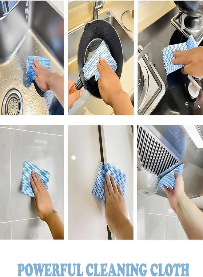 PackPro Non-Woven Kitchen Towel Roll | Blue | 80 Pulls | Washable, Eco-Friendly, Disposable Cleaning Towels for Home, Office, and Kitchen Use | Soft & Highly Absorbent - Image 4